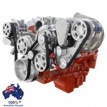 GM HOLDEN CHEVY LS 1,2,3 AND 6 ENGINE SERPENTINE KIT - AC AIR COMPRESSOR, ALTERNATOR & POWER STEERING FOR PROCHARGER SUPERCHARGER 